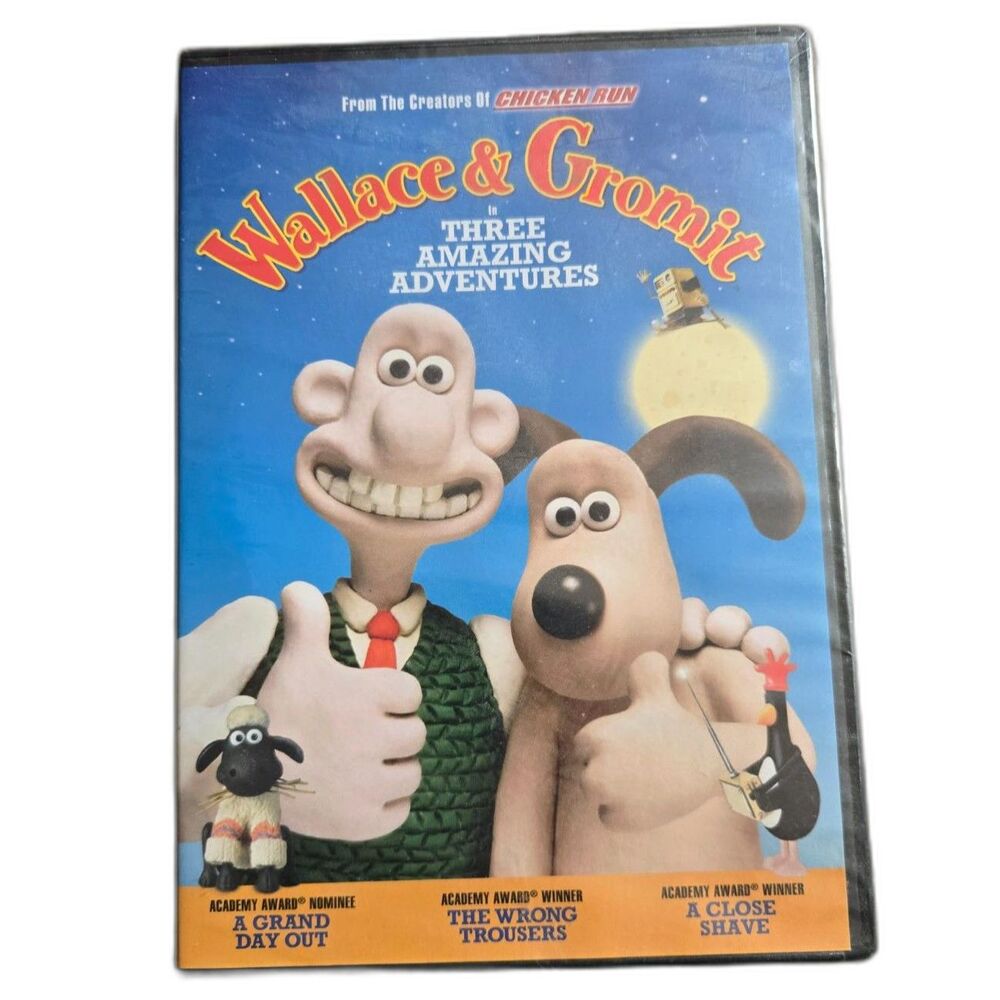Wallace & Gromit Three Amazing Adventures DVD Aardman Animated Comedy (SEALED)
